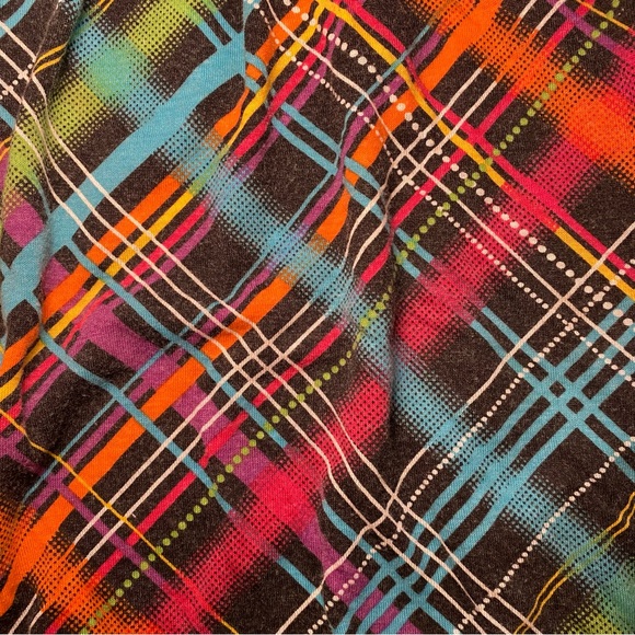 🤍 Y2K Colorful Plaid Smocked Halter Mini Dress OCEAN PACIFIC - Picture 4 of 9